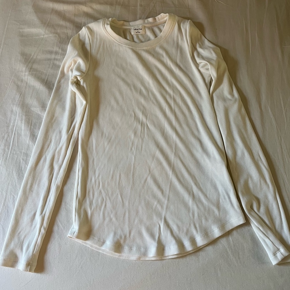 Wilfred Free Go-To Long-sleeve - Fitted Basic Ribbed - Light Birch